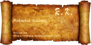 Rebeka Kozma névjegykártya